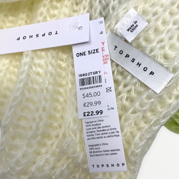 Topshop Chunky Knit Colorblock Scarf - Picture 4 of 5